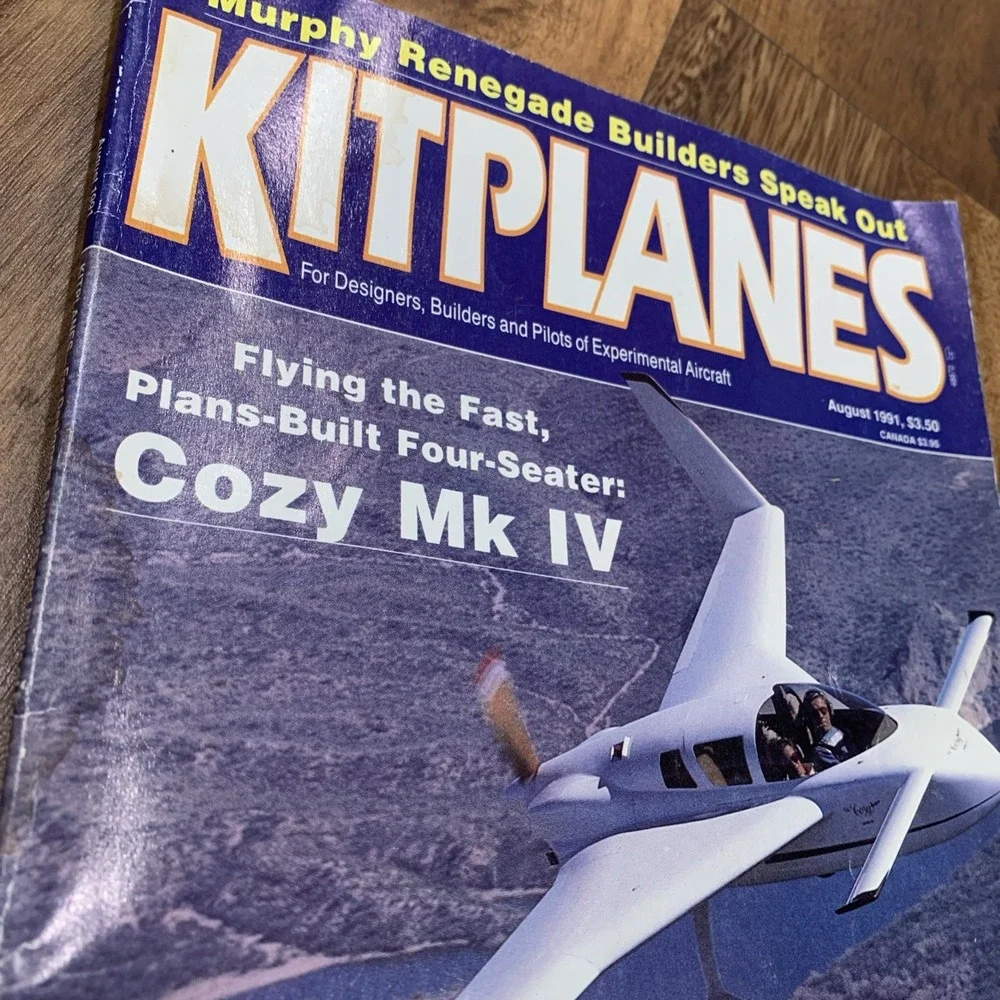 August 1991 Kitplanes Magazine Vintage Magazine